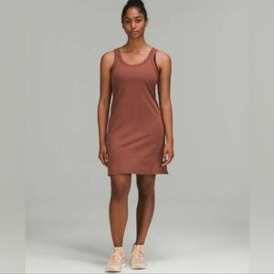 Lululemon Classic-Fit Cotton-Blend Scoop Dress Ancient Copper Size 6